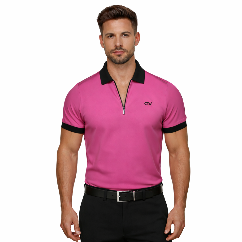 Aaron James Cone Flower Golf Polo