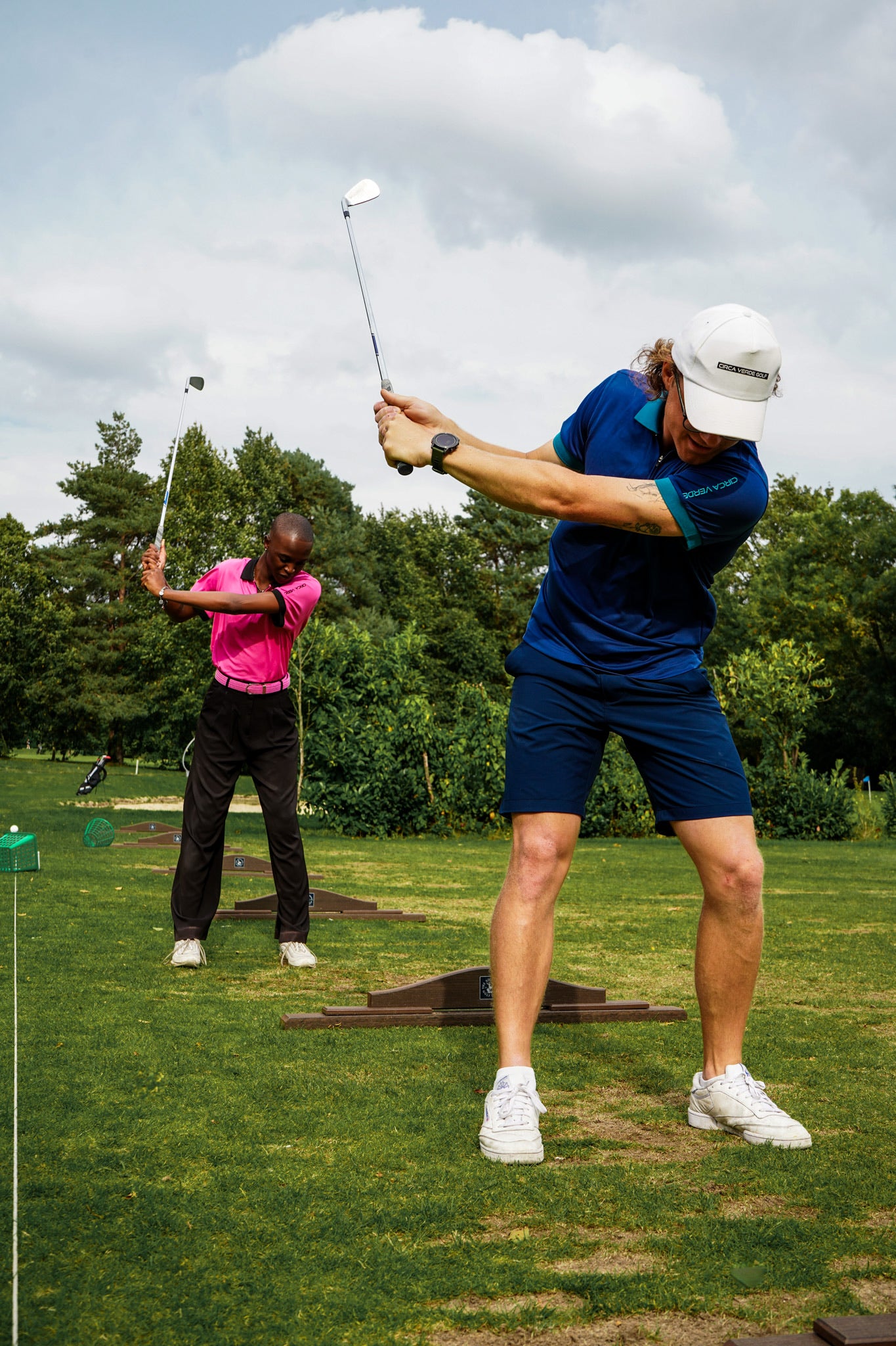 Aaron James State Blue Golf Polo