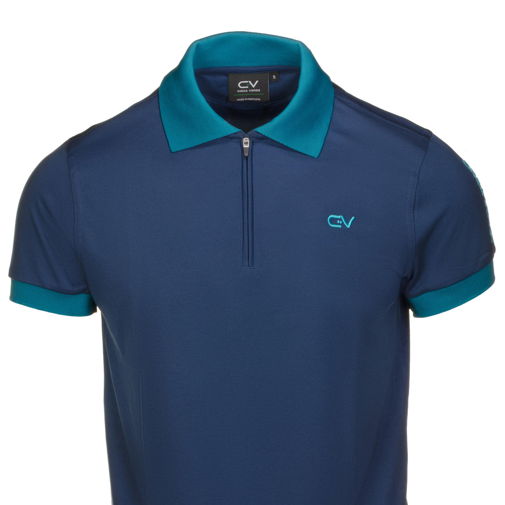 Aaron James State Blue Golf Polo