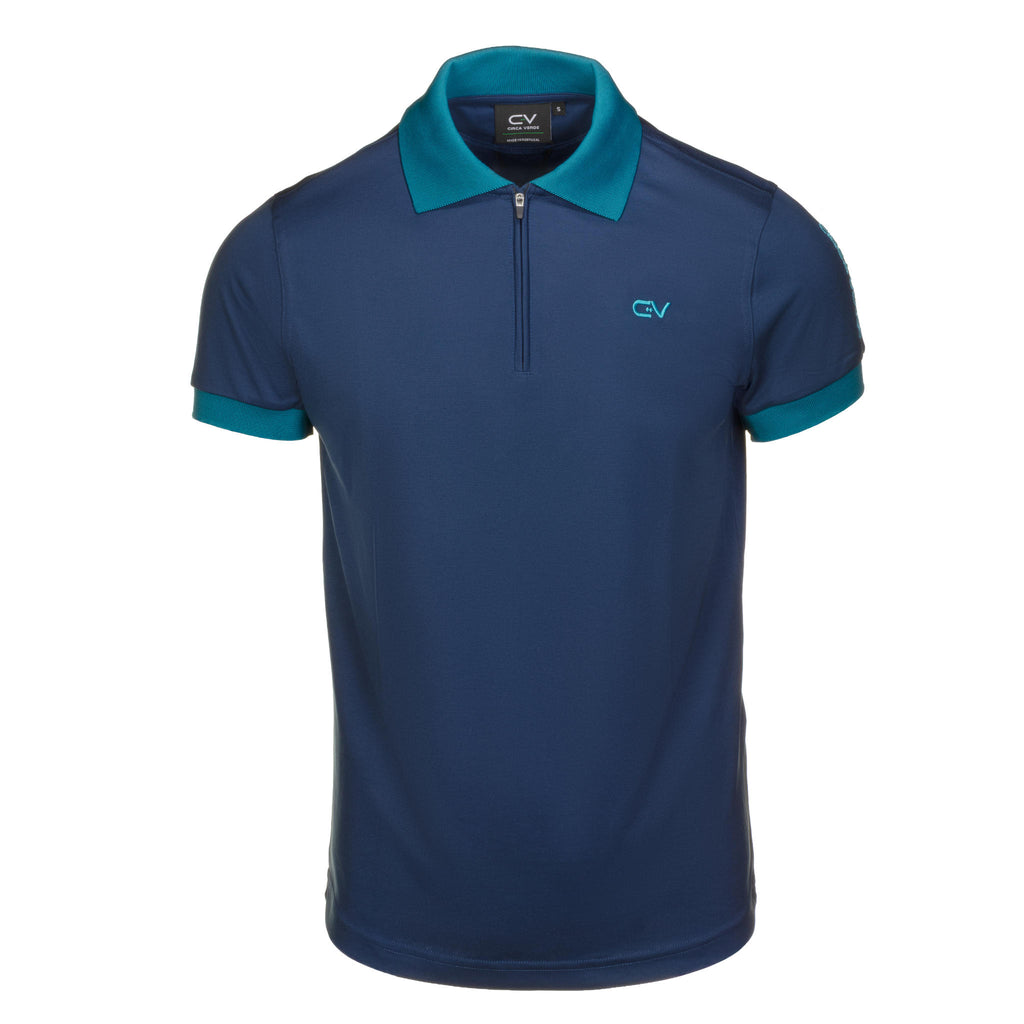 Aaron James State Blue Golf Polo